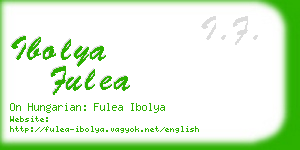 ibolya fulea business card